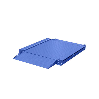 산업용 탄소 강철 플랫폼 규모 1.5m x 1.5m 엑스트라 로우, 듀얼 폴드 램프