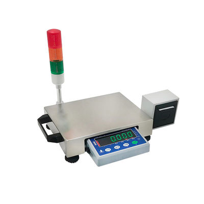 3KG 스틸 SOHE ATJP 스케일 LED 세 가지 색상 경보 조명 및 바코드 QR 코드 인쇄