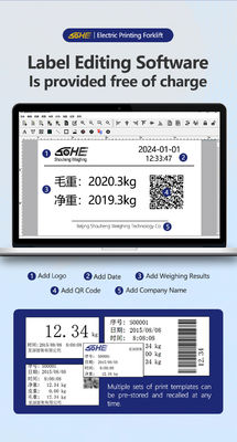 전기 팔레트 트럭 스케일 및 LED 디스플레이 죽은 무게 210KG SOHE 좁은 1-3t