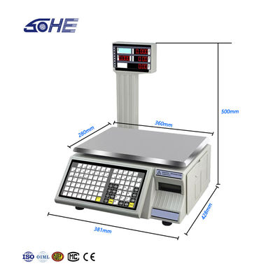 AC 100-240V/DC21V 맞춤형 지원 OBM 인쇄 바 코드 테이블 스케일 SHW-TMC 15kg