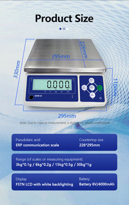 15kg 용량 LCD 디스플레이와 OBM 지원과 함께 다기능 전자 테이블 스케일