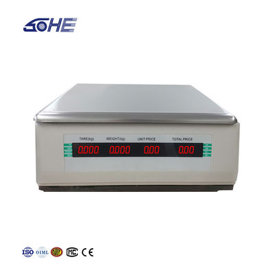 SHV-TMA 바코드 인쇄 테이블 스케일 30kg 및 ABS 플라스틱 / 스테인리스 스틸 판