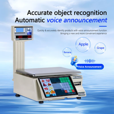최대 범위 30kg 지능형 바코드 테이블 스케일 SHW-TMF6 10/7 인치 디스플레이