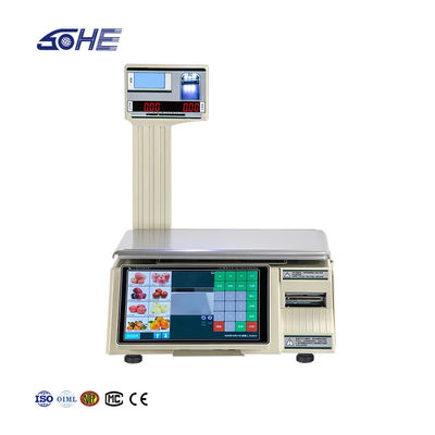 LCD 디스플레이 지능형 바코드 테이블 스케일 SHW-TMF6 30kg 용량