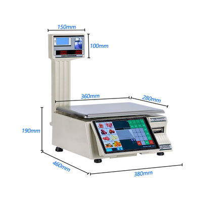 LCD 디스플레이 지능형 바코드 테이블 스케일 SHW-TMF6 30kg 용량