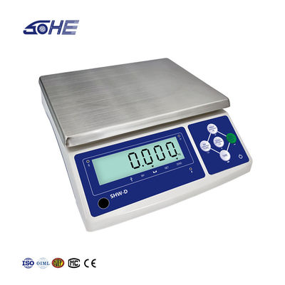 SHWDL-15KG 이더넷 기능 테이블 스케일 LCD 디스플레이와 AC/DC 전원 공급 장치