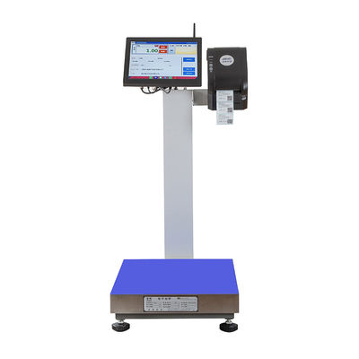 15인치 LCD 디스플레이 15-500kg 해산물 처리 도크 안드로이드 인쇄 라벨 스케일 -10-40C