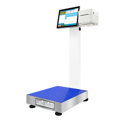 15인치 LCD 디스플레이 15-500kg 해산물 처리 도크 안드로이드 인쇄 라벨 스케일 -10-40C
