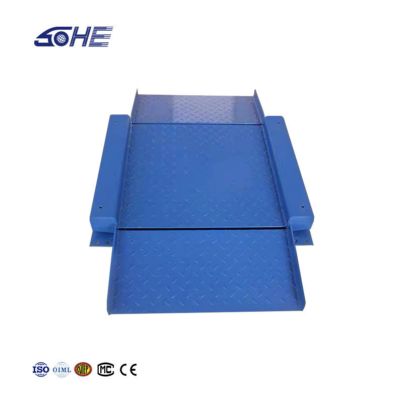 산업용 탄소 강철 플랫폼 규모 1.5m x 1.5m 엑스트라 로우, 듀얼 폴드 램프