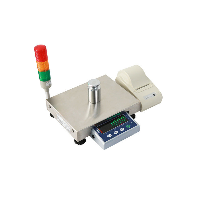 3KG 스틸 SOHE ATJP 스케일 LED 세 가지 색상 경보 조명 및 바코드 QR 코드 인쇄