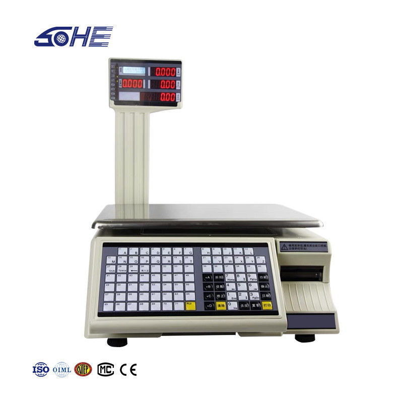 AC 100-240V/DC21V 맞춤형 지원 OBM 인쇄 바 코드 테이블 스케일 SHW-TMC 15kg