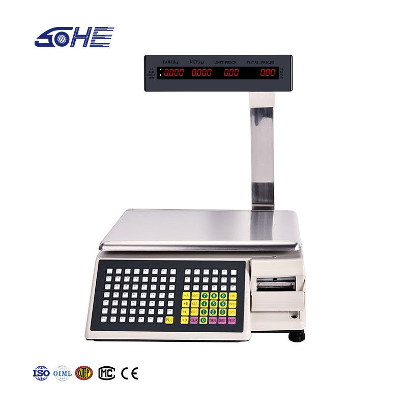 고급 인쇄 바코드 테이블 스케일 SHW-TMB 30kg AC 100-240V/DC21V 전력