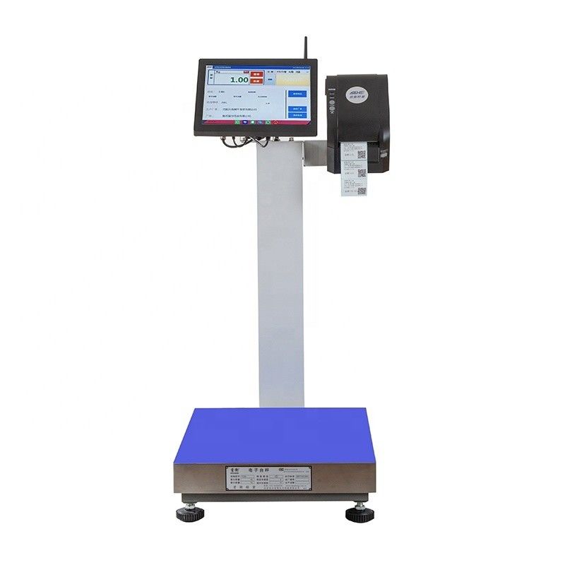 15인치 데스크톱 스크린 SOHE 2024 15-200kg 돼지고기 및 쇠고기 처리 LCD 디스플레이 라벨 스케일