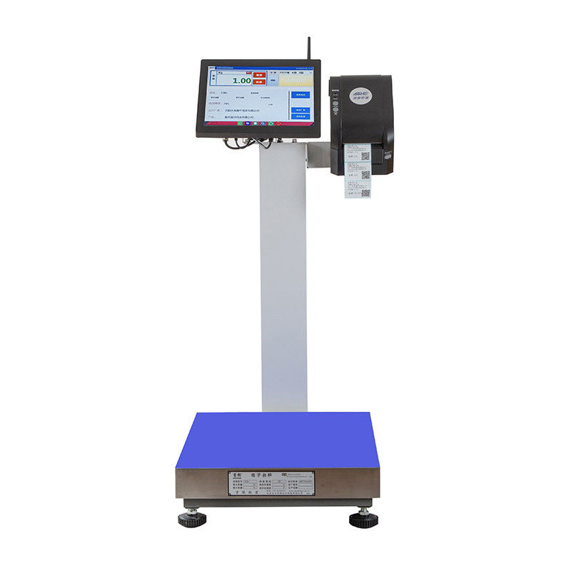 15인치 LCD 디스플레이 15-500kg 해산물 처리 도크 안드로이드 인쇄 라벨 스케일 -10-40C